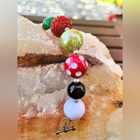 Minnie Mouse Bubbly/Chunky Multi-Colored Beaded Necklace for Kids - Picture 5 of 9